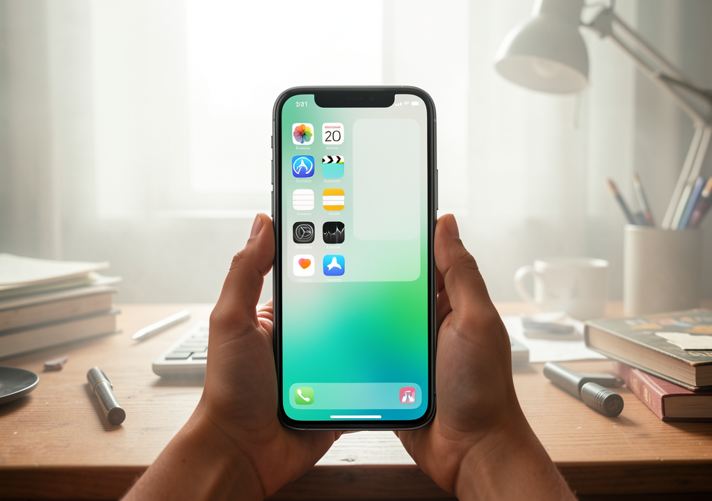 Celular com lista de aplicativos antigos e caderno de backup antes da remoção